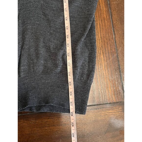 Vince Sweater Tunic Charcoal Grey Scoop Neck Long Sleeve Oversized Women's Small - Picture 9 of 9